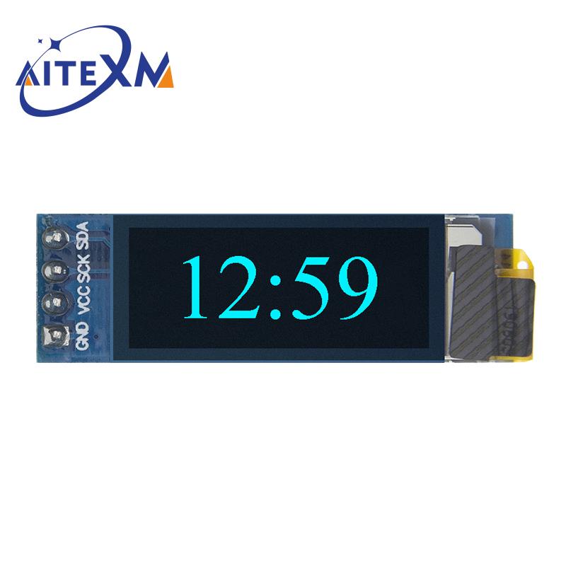 Ã‰cran OLED LCD LED, technologie IIC, communication pour Ardunio, blanc et bleu, 0.91 pouces, 0.91 pouces, X32 n° 4