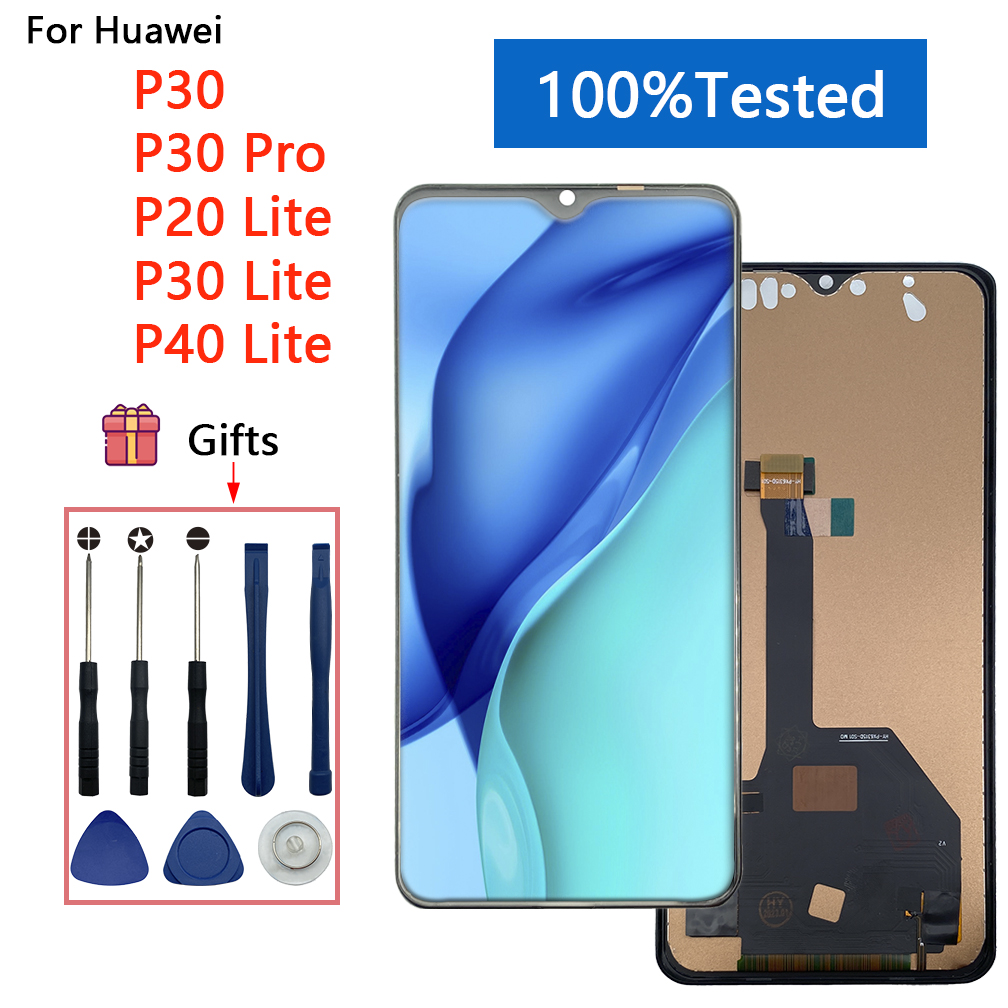 Bloc Ã©cran tactile LCD de remplacement, sans cadre, pour Huawei P20 P30 P40 Lite P30 Pro, 100% testÃ© n° 1