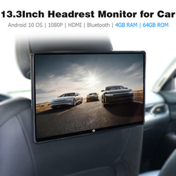 Ã‰cran TV de siÃ¨ge arriÃ¨re de voiture pour enfants, divertissement de siÃ¨ge arriÃ¨re, repos de sauna Android avec moniteur, moniteur HDMI, 13.3 pouces