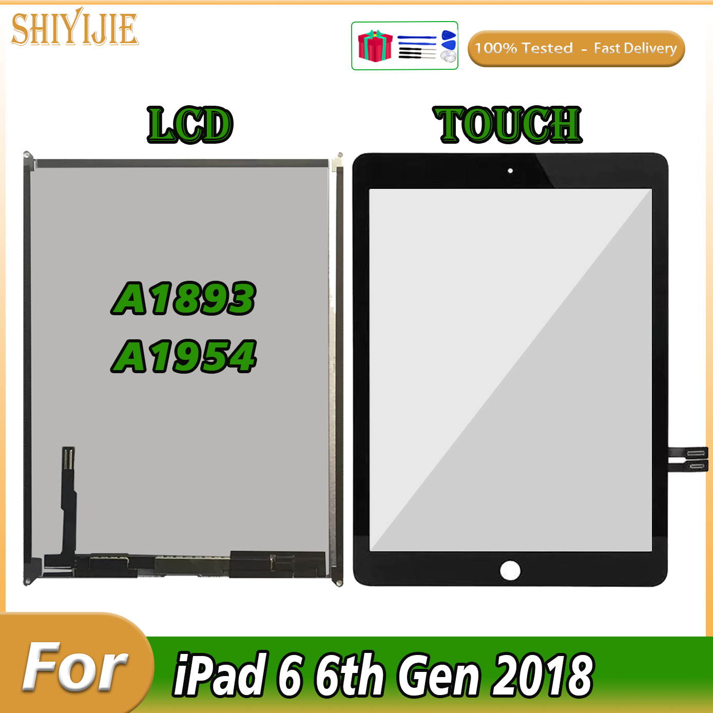 Ã‰cran tactile LCD pour iPad 2018, panneau de HÃ©bergements eur d'Ã©cran tactile pour iPad 6 6th Isabel 2018 A1893 A1954, nouveau n° 1