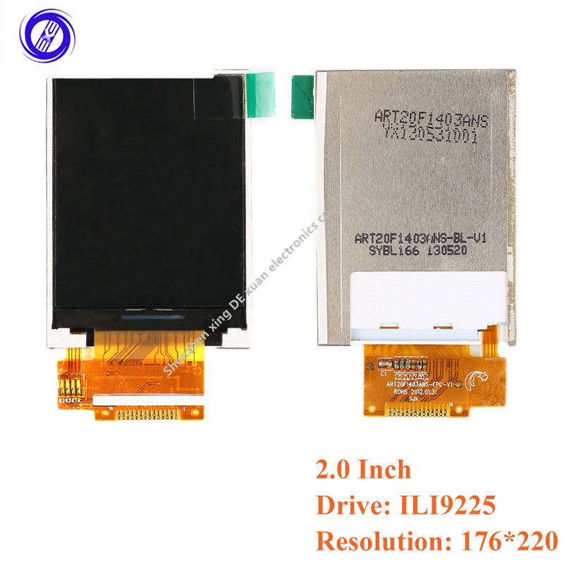 Module d'affichage LCD Ã  Ã©cran nu TFT, lecteur ST7735 ILI9225 ILI9341 Interface SPI 1.44x1.8 2.0x2.2, 2.4/2.8/128 pouces n° 4