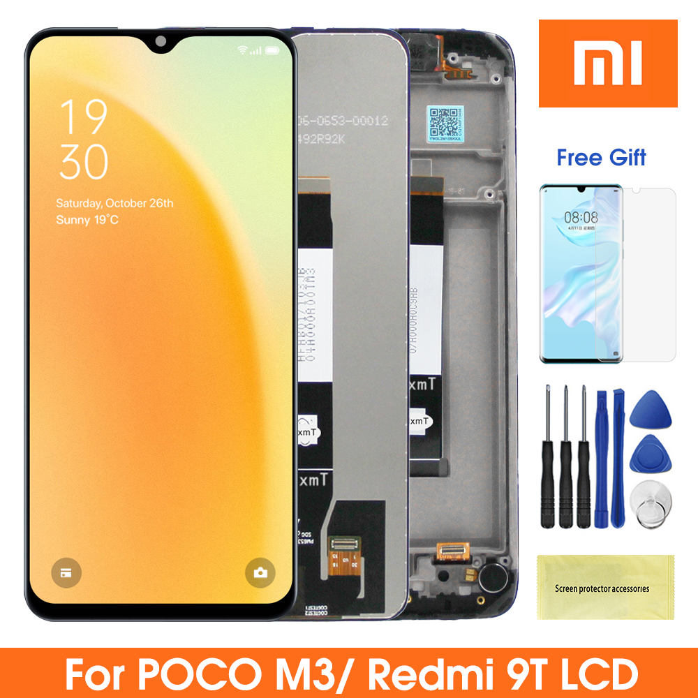 Ã‰cran tactile LCD numÃ©rique avec cadre, remplacement d'Ã©cran, Xiaomi Pheads M3, M2010J19CG, Xiaomi Redmi 9T, 6.53 n° 1