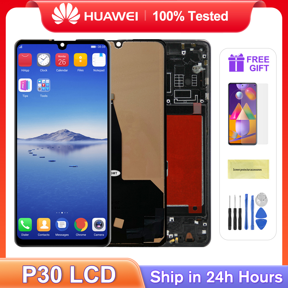 Ã‰cran d'affichage avec cadre pour Huawei P30 LCD Ã©cran tactile HÃ©bergements eur remplacement 100% testÃ© P30 ELE-L29 L09 AL00 TL00 n° 1