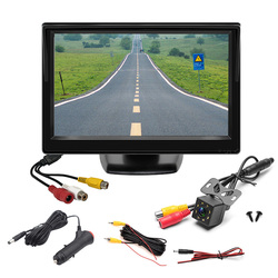 Ã‰cran d'affichage de moniteur HD TFT LCD, entrÃ©e AV bidirectionnelle, camÃ©ra de recul de recul, pliable, Ã©cran de limitation de voiture, 4.3 , 5