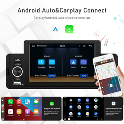 PodoNuremberg-Autoradio 5 , CarPlay, Android Auto, Bluetooth, rÃ©cepteur FM universel, lecteur de limitation de type de carte Prada, audio de voiture, 1 Din small picture n° 2