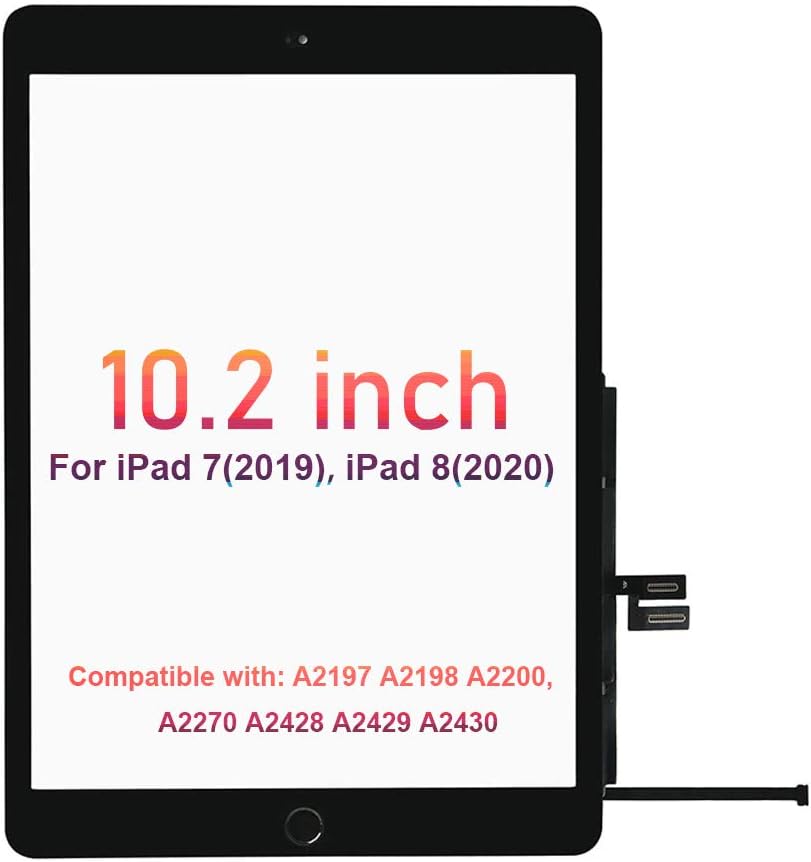 Ã‰cran tactile extÃ©rieur en verre pour iPad 7 10.2, 2019 pouces, A2stuffed, 8 2020, A2428, A2429, A2430 n° 1