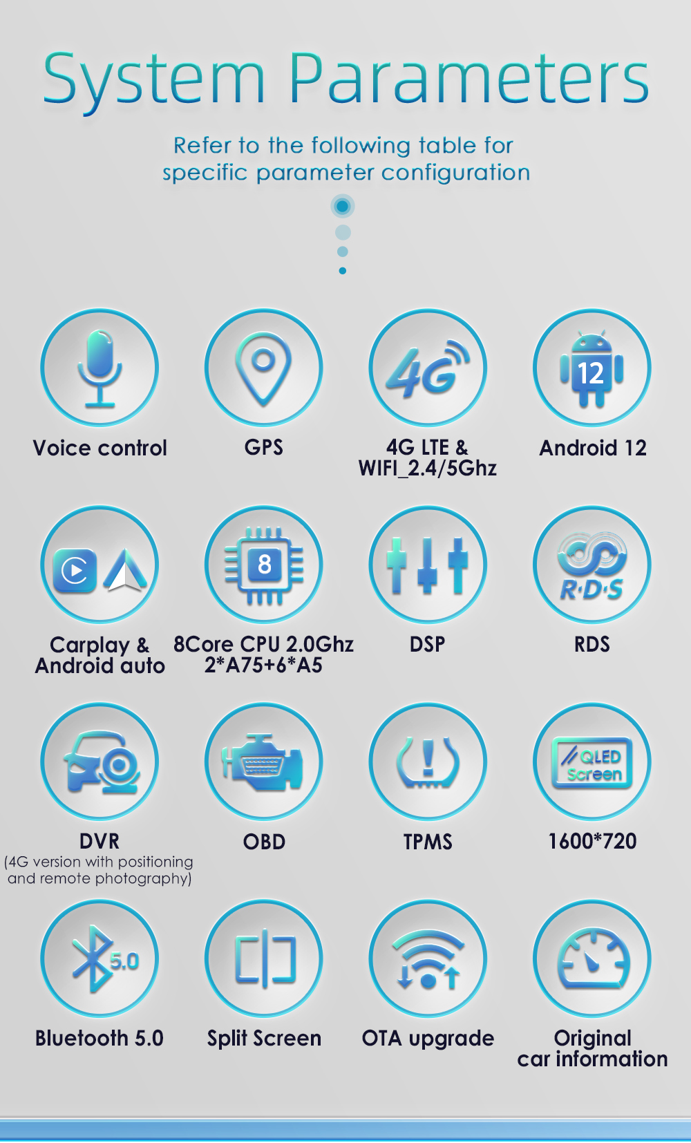 Autoradio Android 12 de 10.33 Pouces, 8 Go/128 Go, Navigation GPS, CarPlay, StÃ©rÃ©o, Lecteur MultiXXL, 2 DIN, pour Voiture KIT 207 207CC (2006 -2015) n° 2