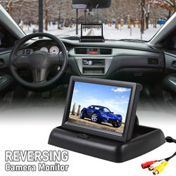 Kit de moniteur de camÃ©ra de recul de voiture, Ã©cran pliable, Ã©cran LCD TFT, plaque de planificateur d'affichage, camÃ©ra de recul, systÃ¨me de stationnement, 4.3 pouces small picture n° 2