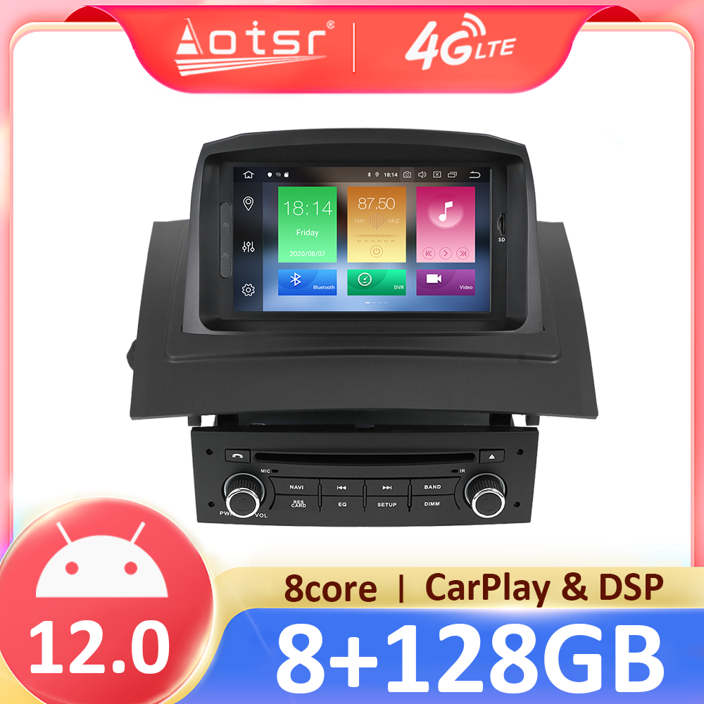 Autoradio PX6, Android 12.0, Navigation GPS, lecteur multimÃ©dia, Audio stÃ©rÃ©o, DVD, pour voiture RENAULT Megane 2 Fluence (2002 â€“ 2008) n° 1