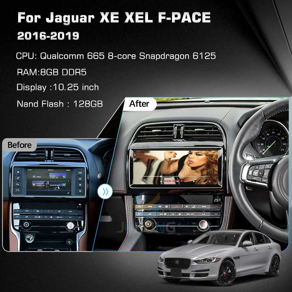 Guitare HUNG Android 13 pour guitRecruitment XEL F-PACE 2015-2019 Car Media First CarPlay GPS Radio 5G WIFI Navigation Support systÃ¨me d'adhÃ©rence n° 2