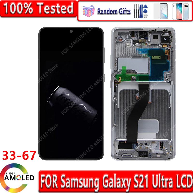 Ensemble Ã©cran tactile LCD avec chÃ¢ssis, 6.8 pouces, pour Samsung Galaxy S21 Ultra 5G G998F G998B/DS n° 1