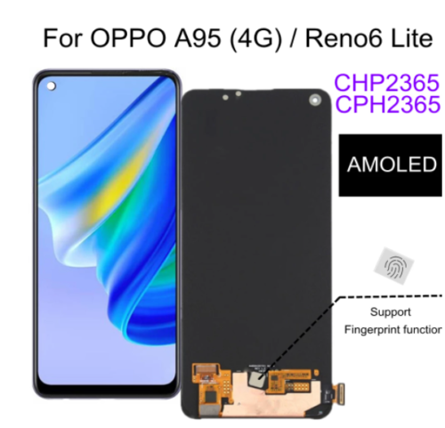 Ã‰cran LCD OLED avec empreinte digitale, OPPO Reno7 Z 5G, Reno6 Lite, Reno8 Lite, A96 5G, A95 4G n° 1