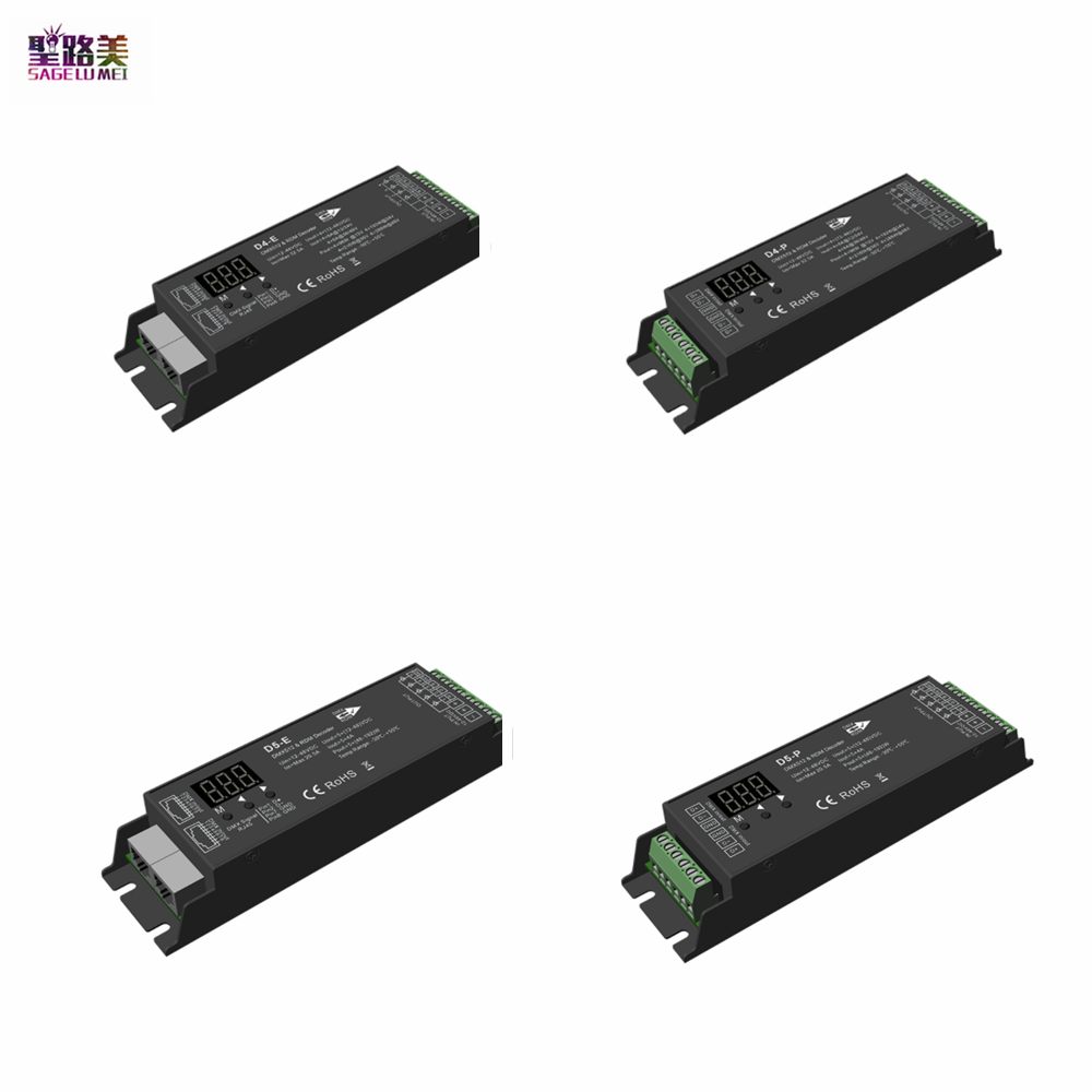 D4-E D4-P 4 la Manche PWM DMX DÃ©codeur D5-E D5-P 5CH DMXorgContrmatÃ©rielle Affichage NumÃ©rique XLR3 RJ45 DC12-36V 24V Pour RVB RVB + CCT Bande n° 1