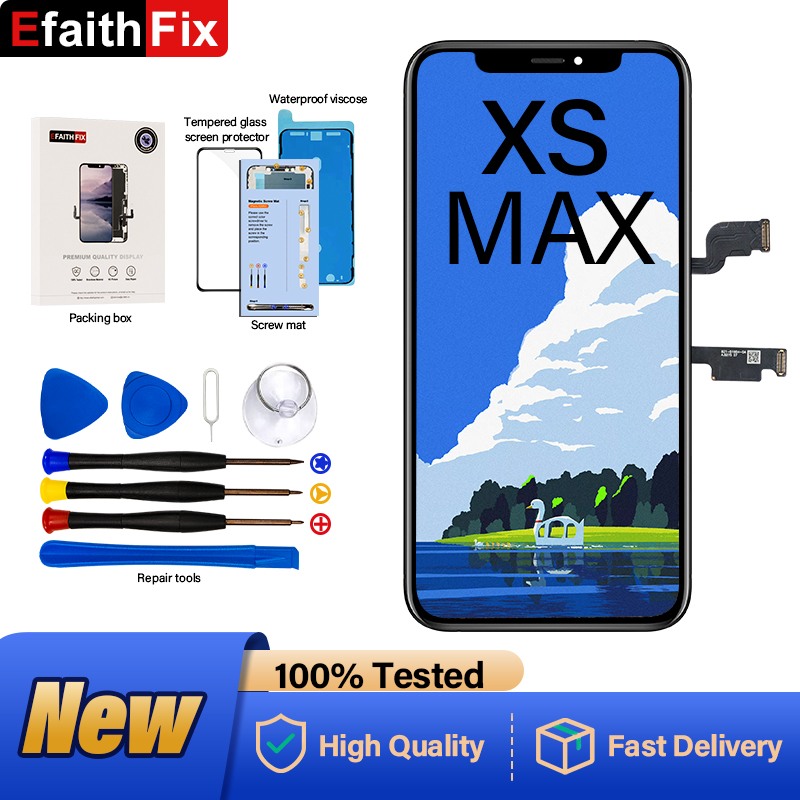 EFAITHFIX-Ensemble Ã©cran tactile LCD 3D de remplacement, 6.5 pouces, avec kit d'outils de rÃ©paration, pour iPhone XS MAX n° 1