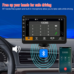 Autoradio Ã  Ã©cran tactile sans fil, lecteur vidÃ©o Ã  limitation, Apple CarPlay, tablette Android, stÃ©rÃ©o, navigation Bluetooth, 7 pouces small picture n° 4