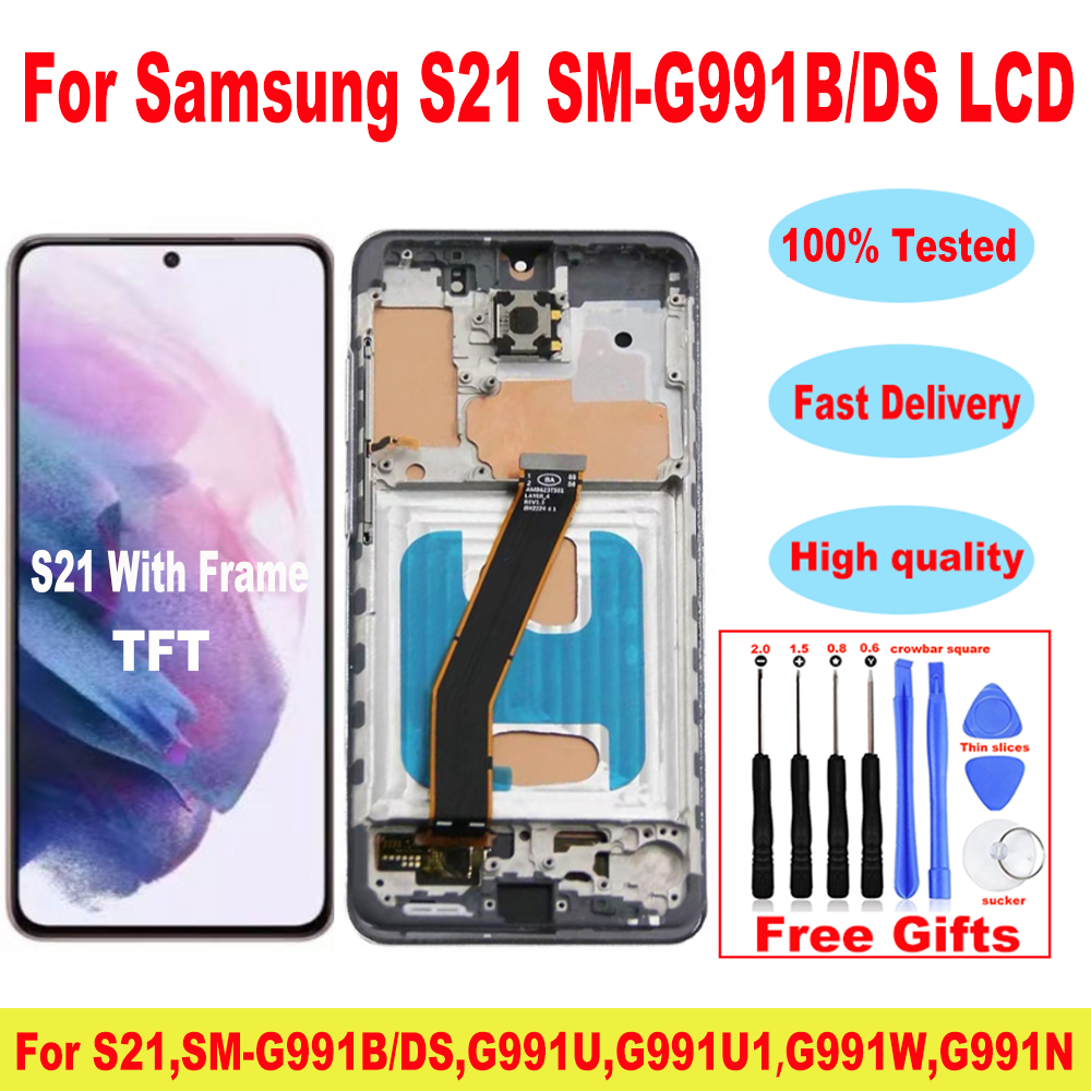 Remplacement d'Ã©cran pour Samsung Galaxy S21 5G SM-G991F G991U G991B/DS Ã©cran tactile HÃ©bergements eur assemblÃ©e pour Samsung S21 LCD n° 1