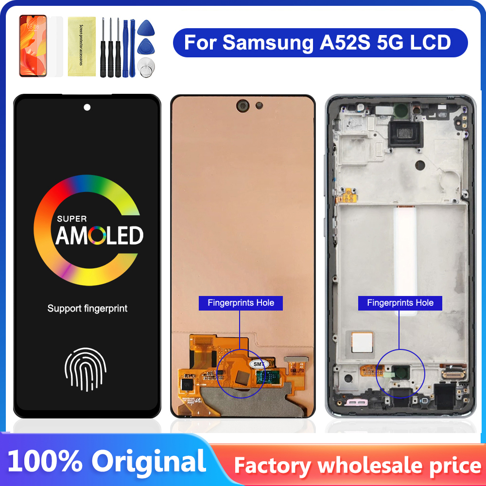 A52S LCD Haute QualitÃ© Pour Samsung Galaxy A52s 5G SM-A528B A528N LCD Ã‰cran Tactile Digitizer AssemblÃ©e Avec Cadre n° 1