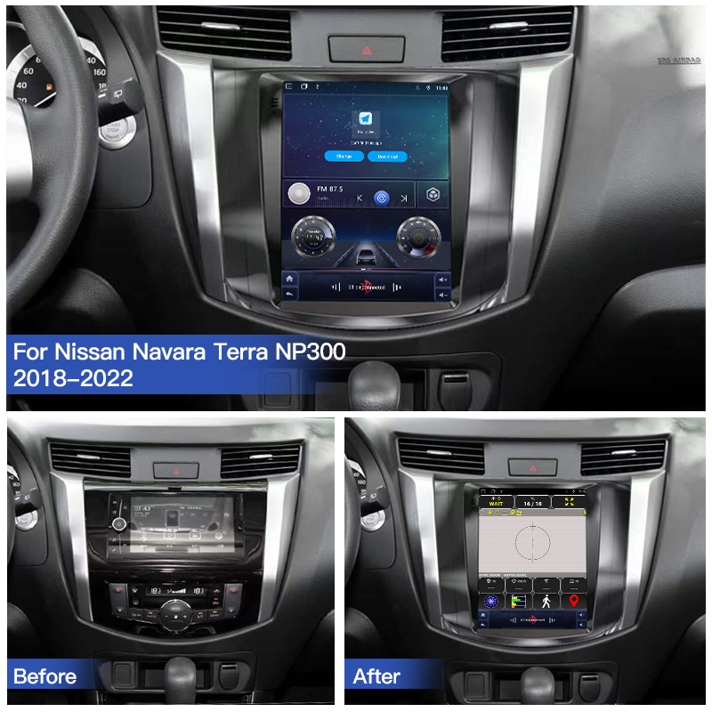 Android11 Auto Car Radio For Nissan Navara Terra NP300  Tesla Style Screen 2018-2022 Carplay Multimedia Player GPS Navigation BT n° 3