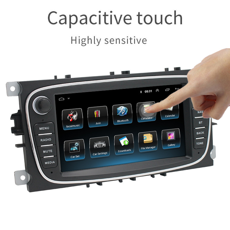 Lecteur de limitation d'autoradio Android pour Ford, 2Din, Focus II, S-Max, C-Max, Mondeo 9, Galaxy II, Kuga, Carplay, 7 pouces, 2008-2011 n° 5