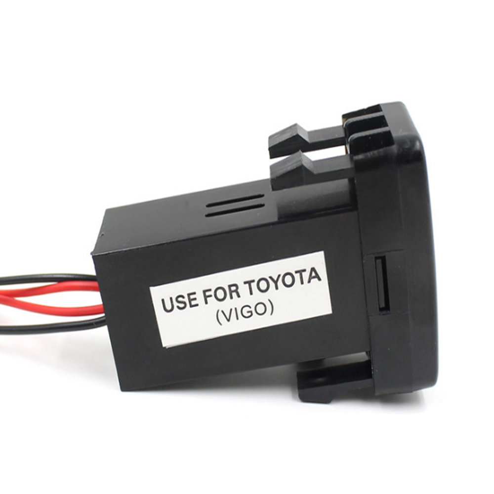 Chargeur USB de voiture avec affichage de voltmÃ¨tre numÃ©rique LED, adaptateur secteur de prise, connecteur de voltmÃ¨tre, port de tourisme pour Toyota, DC 5V-24V, nouveau n° 3