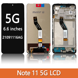 NumÃ©riseur d'Ã©cran tactile d'affichage Ã  cristaux liquides pour Xiaomi Redmi Note 11, Ã©cran 5G, 100% testÃ©, 2201117TG, 21091116AC small picture n° 2