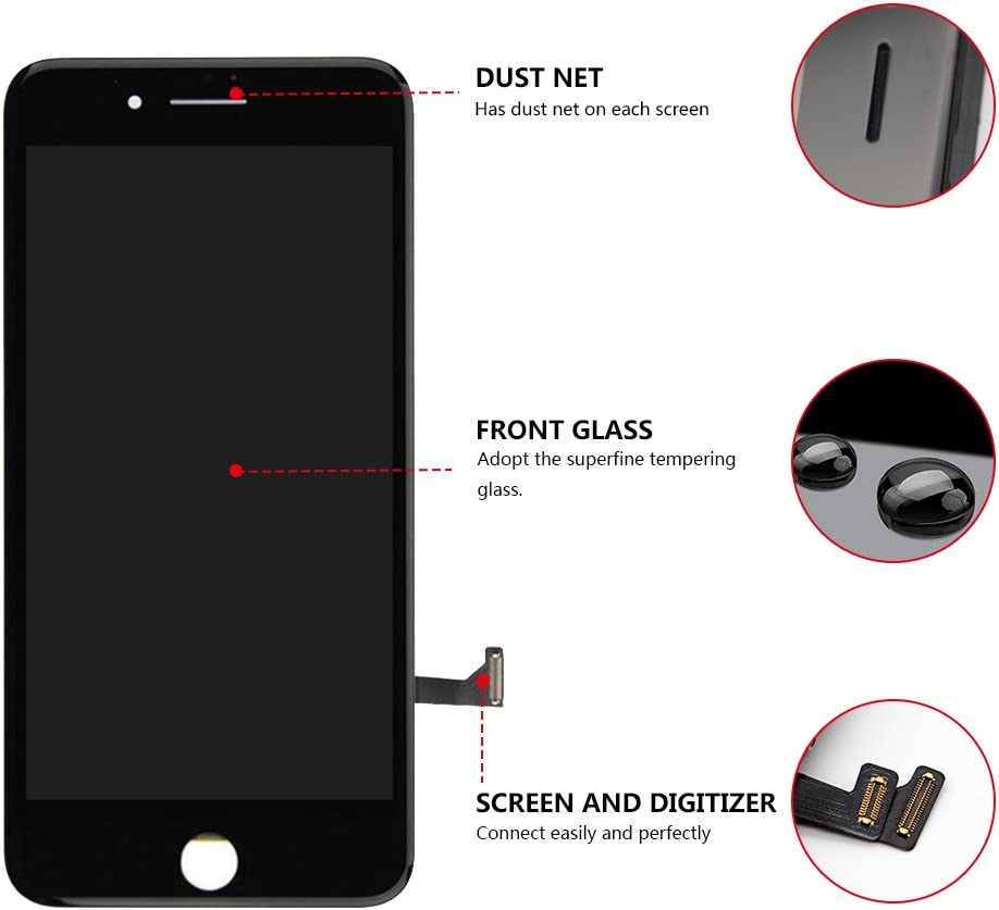 Ensemble complet Ã©cran tactile LCD de qualitÃ© AAA +++, avec chÃ¢ssis tactile 3D, pour iPhone 8 Plus, avec outils, A1897 n° 5