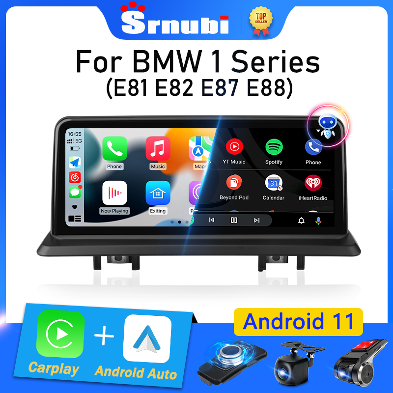 Srnubi â€“ autoradio pour BMW sÃ©rie 1 120i E81 E82 E87 E88 2006 â€“ 2011, lecteur multimÃ©dia, 2 din, Carplay, GPS, DVD, unitÃ© centrale, stÃ©rÃ©o n° 1