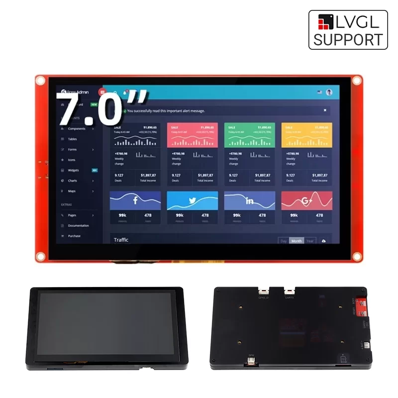 MÃ¼nrow-Ã‰cran Tactile Intelligent HMI, 7.0 Pouces, 800x480 RVB Ã©ventuelles I TFT LCD Tech ESP32 pour Ardu37Microchirurgie tionnÃ© n° 2