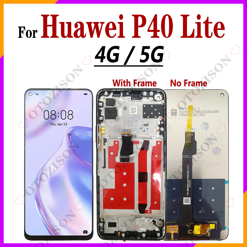 LCD avec cadre pour Huawei P40 lite 5G affichage CDY-NX9A 4G JNY-L01A L21A Ã©cran tactile HÃ©bergements eur assemblÃ©e remplacement P40lite LCD n° 1