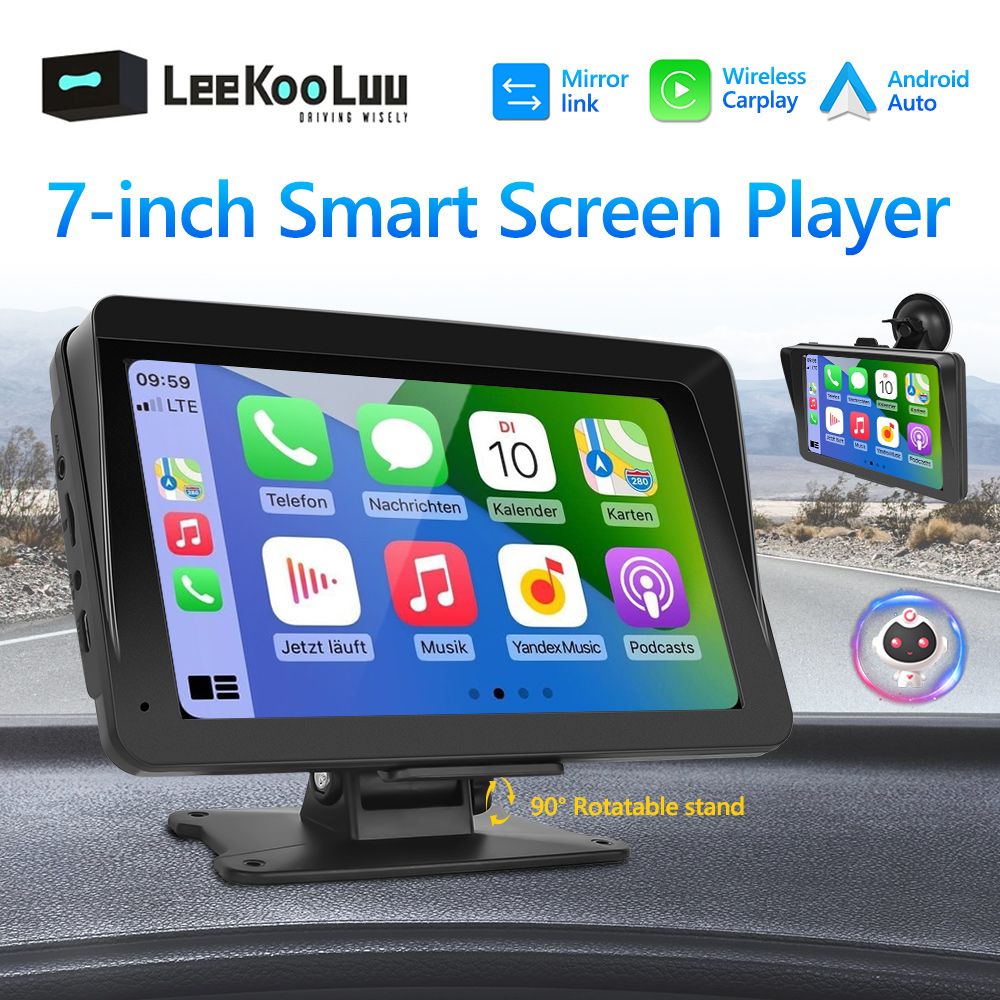 LeeKooLuu-Lecteur MP5 Portable avec Ã‰cran Tactile de 7 Pouces, Autoradio Intelligent, Sans Fil, Apple Carplay, Android, Limitation Universelle n° 1