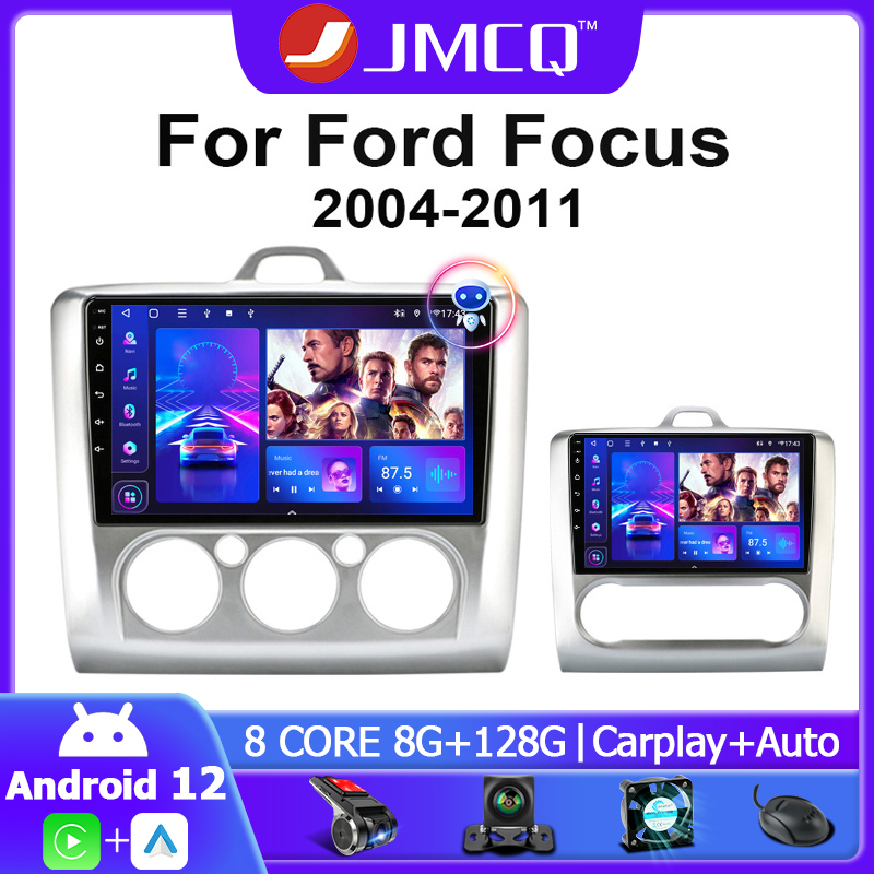 JMCQ-Autoradio 9 , Android 12.0, navigation GPS, DSP, lecteur multimÃ©dia vidÃ©o, 2DIN, unitÃ© centrale pour voiture Ford Focus 2/3 MK2/MK3 (2004-2011) n° 1