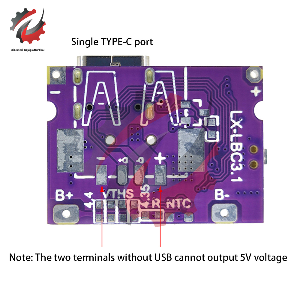 Carte de protection de charge de batterie au lithium avec indicateur LED, convertisseur Boost, technologie d'alimentation Ã©lÃ©vatrice, USB de type C, 5V Ã  4.2V, 3A n° 5