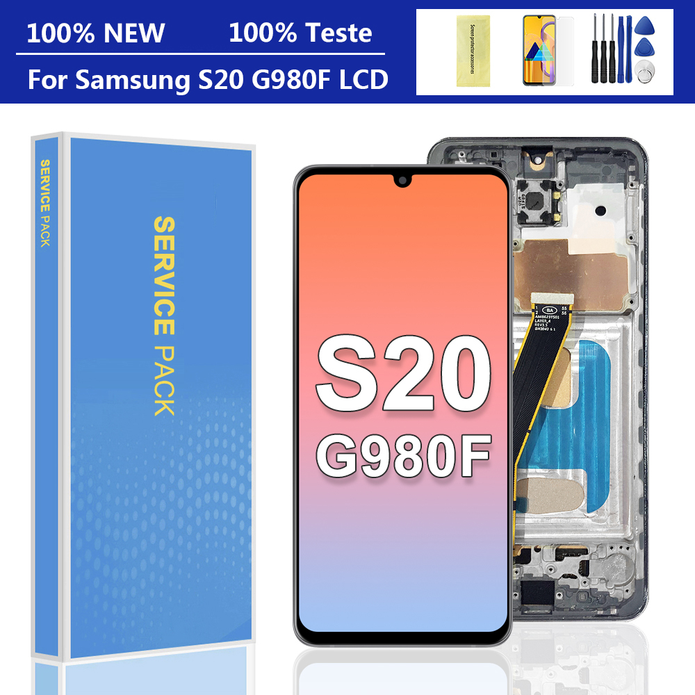 100% testÃ© AAA S20 LCD avec cadre pour SAMSUNG Galaxy S20 SM-G981B/DS G981 Ã©cran tactile HÃ©bergements eur assemblÃ©e remplacement n° 1