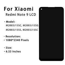 Ensemble Ã©cran tactile LCD de remplacement, 6.53 pouces, pour Xiaomi Redmi Note 9 10X 4G, original small picture n° 2