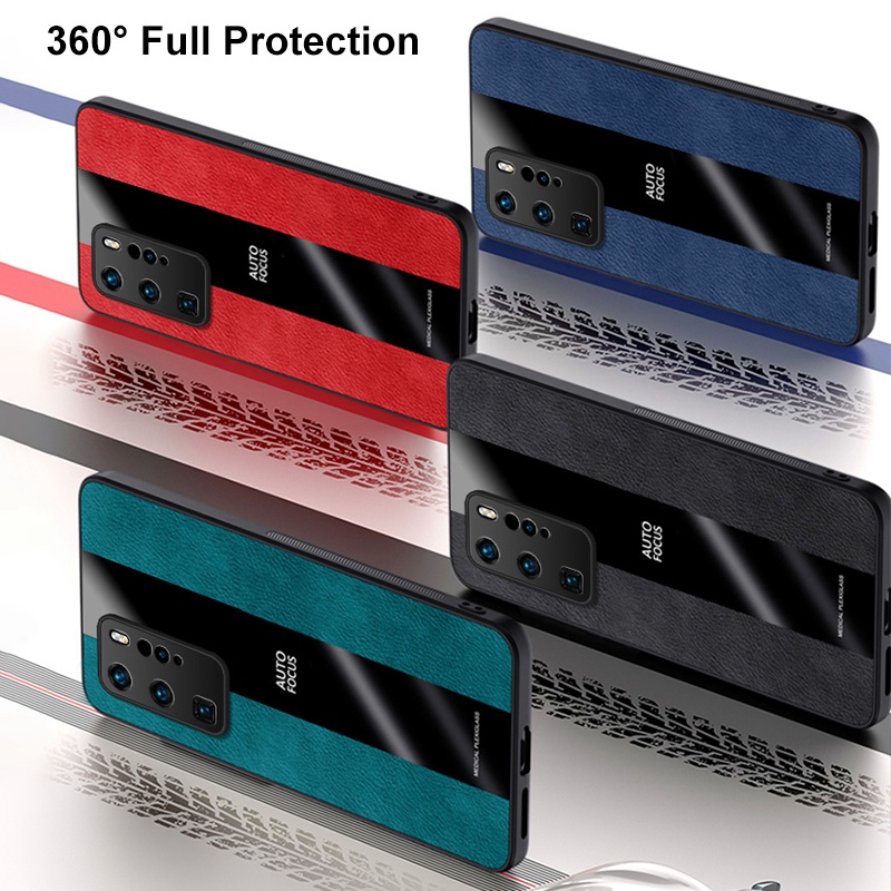 Ã‰tui en cuir avec porte-anneau pour Huawei P40 Pro Plus, couverture arriÃ¨re de luxe, coque de tÃ©lÃ©phone magnÃ©tique en silicone pour Huawei P40 Lite 4G 5G n° 6