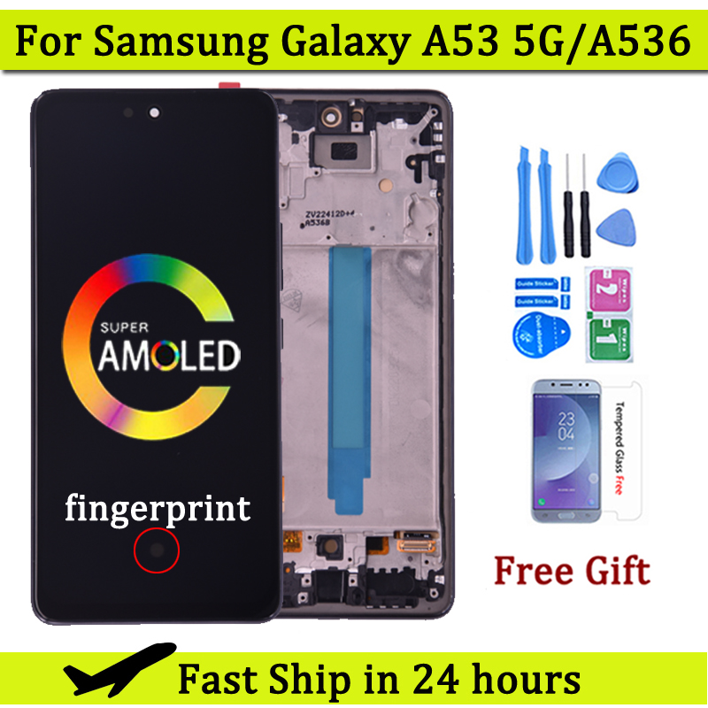 Ã‰cran tactile LCD AMOLED avec chÃ¢ssis, pour Samsung Galaxy A53 5G A536 A536B, 6.5 n° 1