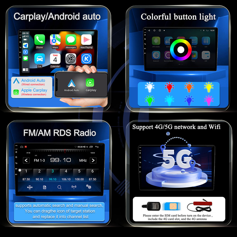 Autoradio Android 13 avec Ã‰cran Tactile, Carplay, StÃ©rÃ©o, Navigation, TV, Limitation du Lecteur VidÃ©o, pour Renault Clio 3 (2005-2014) n° 5