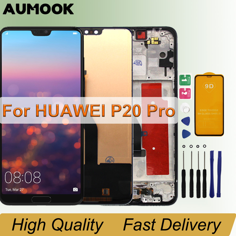 100% Original Pour Huawei P20 Pro LCD Ã‰cran CLT-L29 CLT-L09 HW-01K Ã‰cran Tactile Digitizer AssemblÃ©e Remplacement Pour P20 Pro LCD n° 1