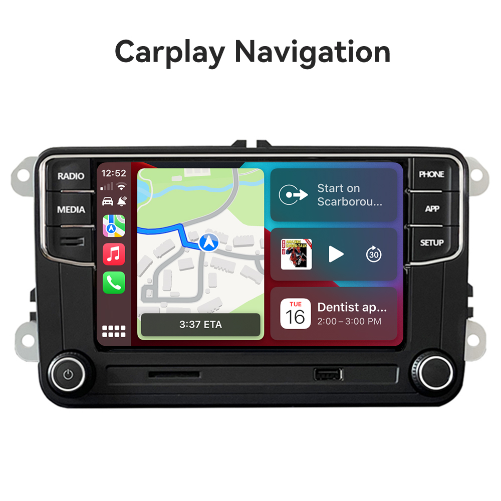 Lecteur de limitation d'autoradio MP5, Apple Carplay, rÃ©cepteur audio stÃ©rÃ©o pour Skoda, VW, PASSAT Gods, GOLF CROSS, Polo, RCD360, PRO, 6.5 pouces n° 5