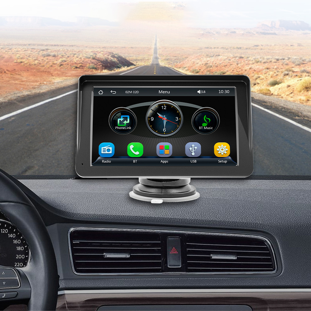 Lecteur de voiture sans fil universel, limitation de l'autoradio, vidÃ©o, Carplay, Ã©cran tactile, portable, auto, lecteur systÃ¨me AV, accessoires de voiture n° 2