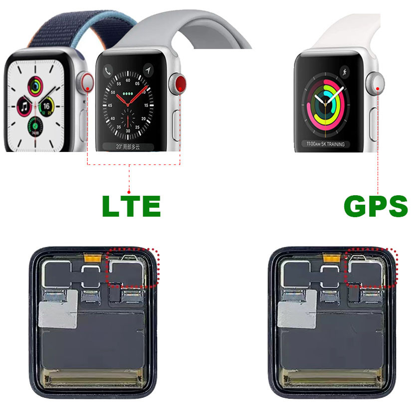 Ensemble Ã©cran tactile LCD, pour apple watch sÃ©rie 1 2 3 4 5 6 7 8 SE SE2 2022, iWatch SubChristina, 40mm 44mm n° 6