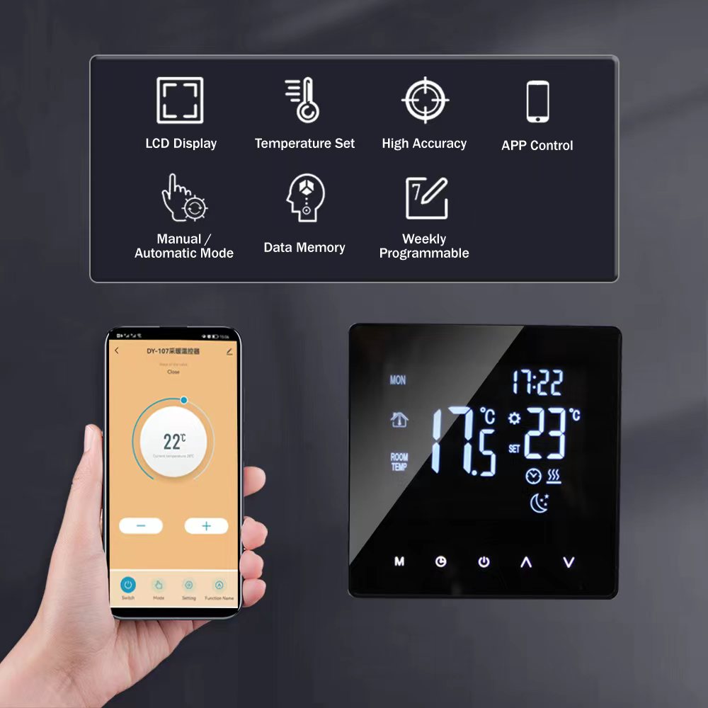 Tuya â€“ Thermostat intelligent WiFi, Ã©cran tactile LCD, pour l'eau, chauffage Ã©lectrique au sol, chaudiÃ¨re Ã  gaz, fonctionne avec Alexa Google n° 1