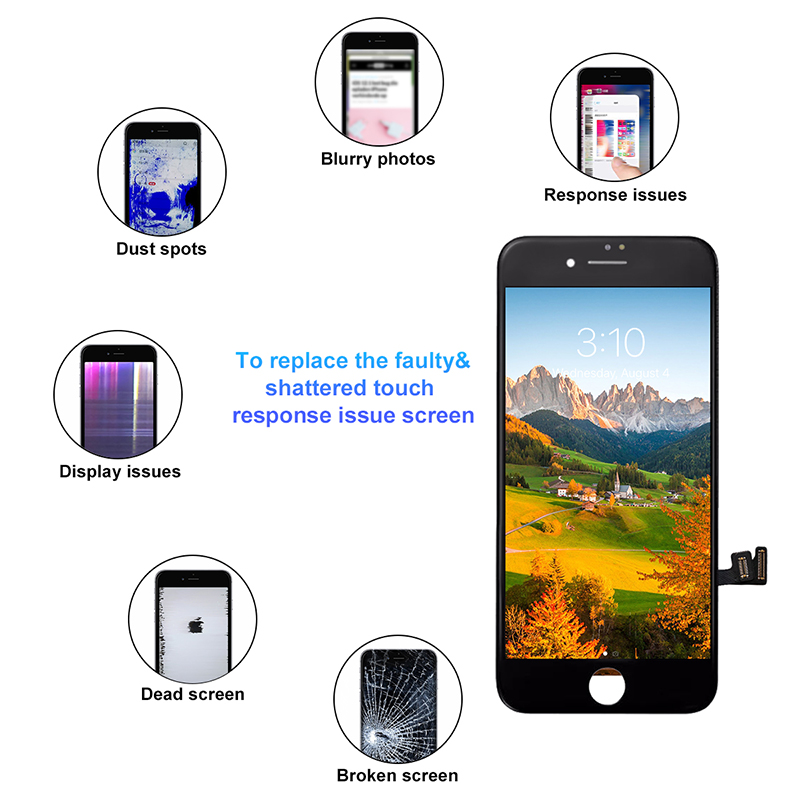 Ensemble Ã©cran tactile LCD 3D de remplacement, qualitÃ© AAA, pour iPhone 8, 8 P, 8 Plus n° 6