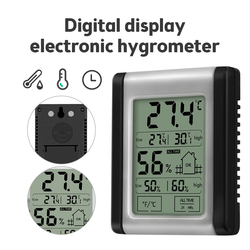 ThermomÃ¨tre et hygromÃ¨tre numÃ©rique Ã  Ã©cran tactile LCD, capteur de tempÃ©rature et humiditÃ© d'intÃ©rieur, pratique, Instrument de mesure