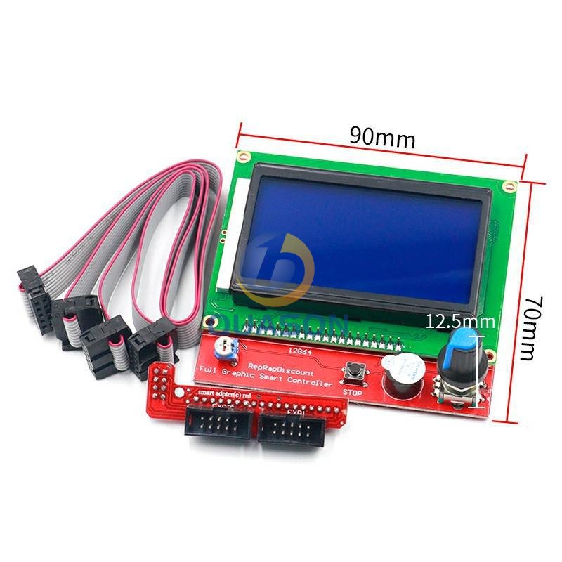 ContrÃ´leur intelligent pour imprimante 3D, 1.4 LCD 12864, panneau de commande, Ã©cran bleu n° 2