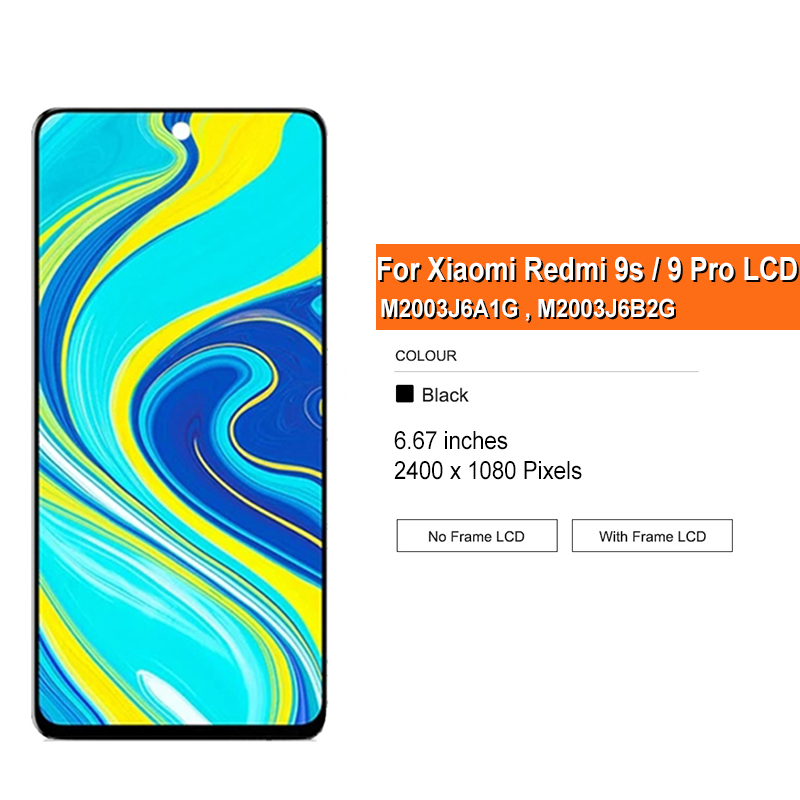 Ensemble Ã©cran tactile LCD, 6.67 pouces, pour Xiaomi Redmi Note 9s, M2003J6A1G, original n° 2