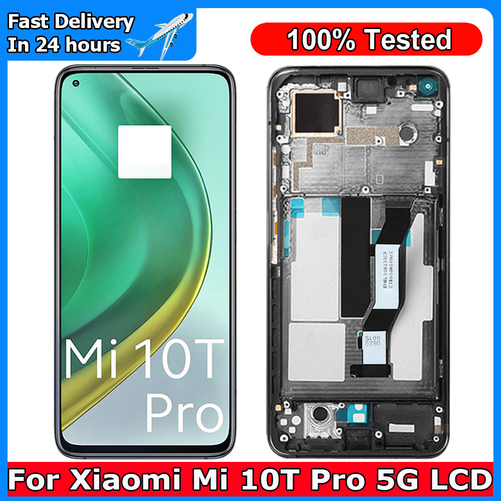 Remplacement de l'Ã©cran tactile LCD avec cadre, capteur, assemblage numÃ©rique, Xiaomi Mi 10T Pro, 5G, 6.67 pouces, original n° 1