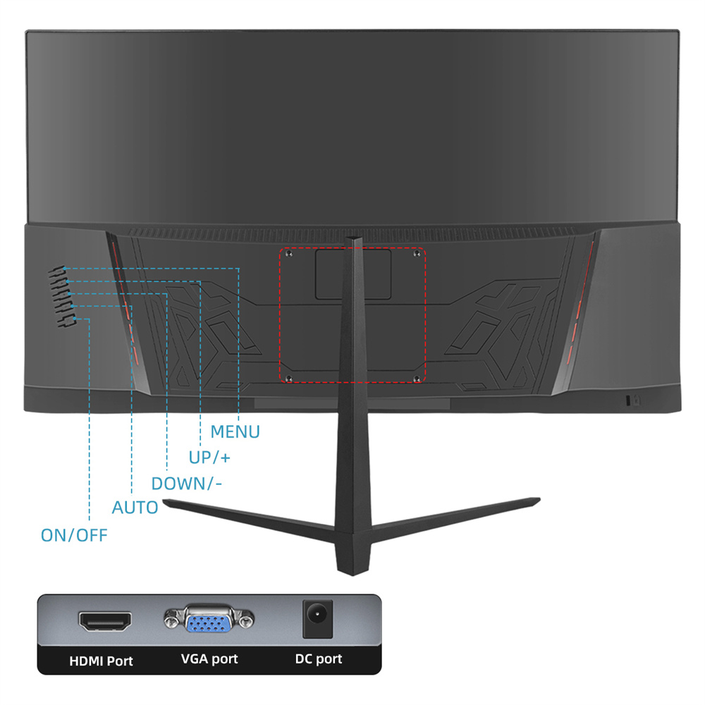 Moniteur d'ordinateur 27 pouces FHD, panneau IPS 1920x1080, 75Hz, Ã©cran LCD, PC Gamer VGA HDMI, compatible avec PS4, PS5, XBOX Switch, ordinateur portable n° 6