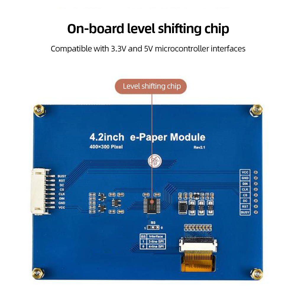 Ã‰cran d'affichage E-Ink Tech pour Raspberry Pi 4, Wild Ã©ventuelles I pour Ardu37RPI 3 ontari, 4.2 , 3B +, 400x300 pixels, E-Paper Tech n° 3