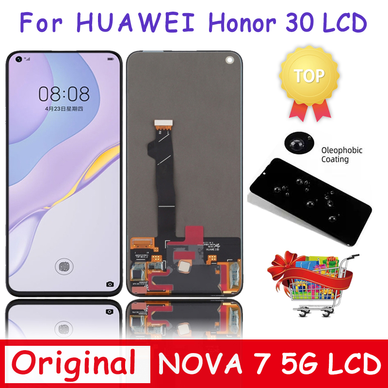 Ensemble Ã©cran tactile LCD AMOLED, 100% Original, pour Huawei Nova 7 5G JEF-AN00 Honor 30 BMH-AN10 n° 1